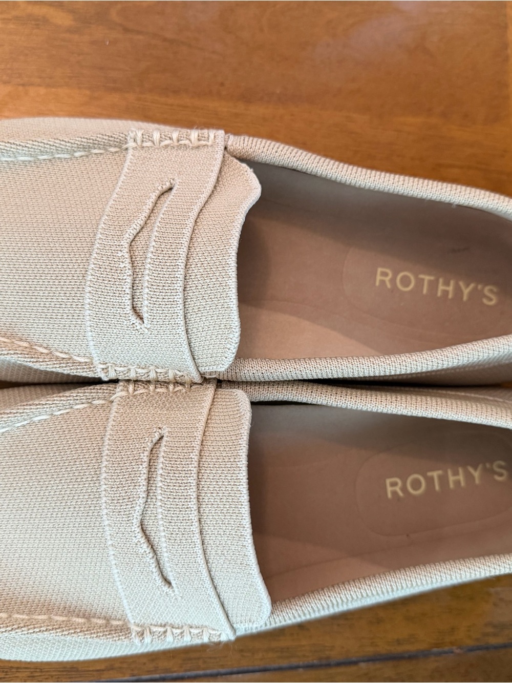 Rothy's womens Beige Knit Penny Loafers
